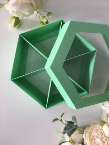 Менажница шестигранник под орехи/сухофрукты/конфеты/чай, мятный — изображение 2